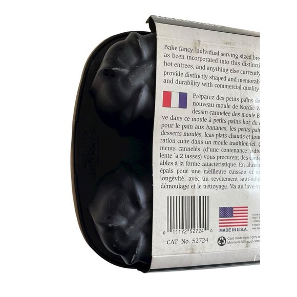 Vintage Nordic Ware Pro-Cast Mini Loaf Pan 4 Cup Cast Aluminum USA Bundt 52724 - Picture 6 of 7